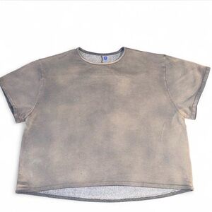 Yeezy Gap oversized gray short-sleeved sweatshirt